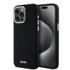 DKNY DKHMP15XSMCHLK iPhone 15 Pro Max 6.7  czarny/black hardcase Liquid Silicone Small Metal Logo MagSafe